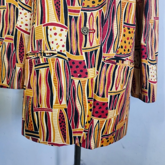 Harve Benard Vintage Blazer Abstract Geometric Design - Picture 4 of 10